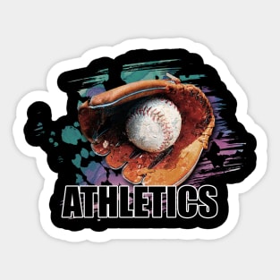 Retro Proud Team Name Athletics Classic Style Baseball Sticker